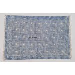 Multi Size Cotton Handblock Printed Indigo Blue and White color Rug -Handmade Block Print Rug