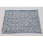 Multi Size Cotton Handblock Printed Indigo Blue and White color Rug -Handmade Block Print Rug - Image 3