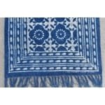 Cotton Indigo Blue Hand Block Print Cotton Runner indian Rug- Washble Pure Cotton Runner Rug Dhurrie - Image 6