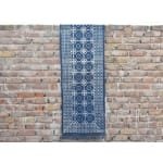 Cotton Indigo Blue Hand Block Print Cotton Runner indian Rug- Washble Pure Cotton Runner Rug Dhurrie